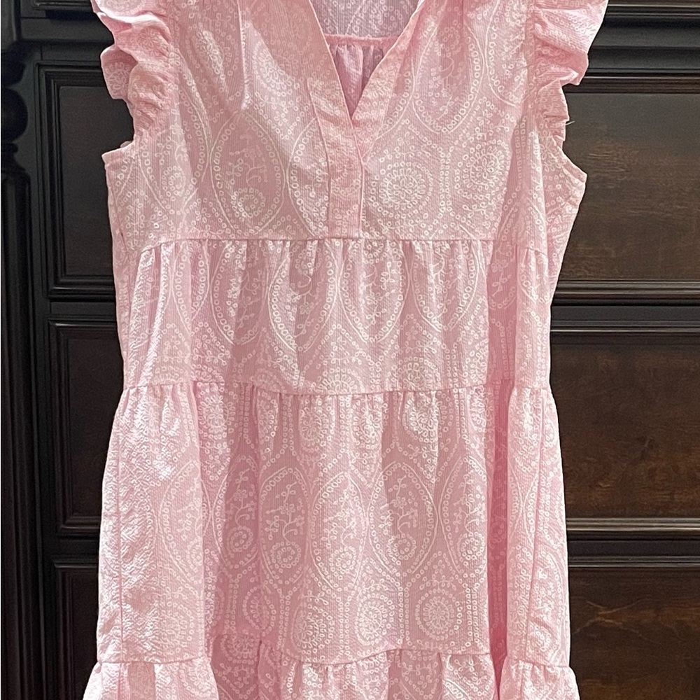 Pink Paisley Mini Dress